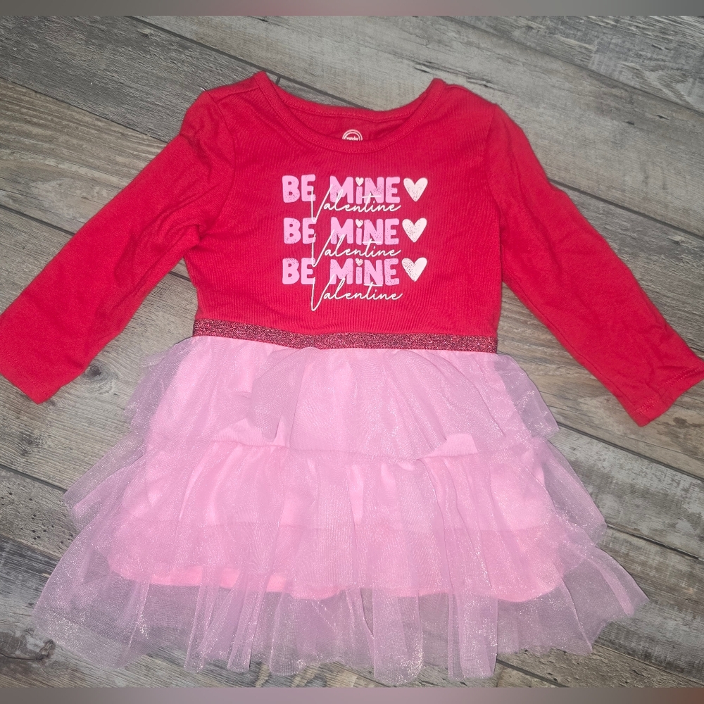 Wonder Nation Red and Pink Kids Formal Dress